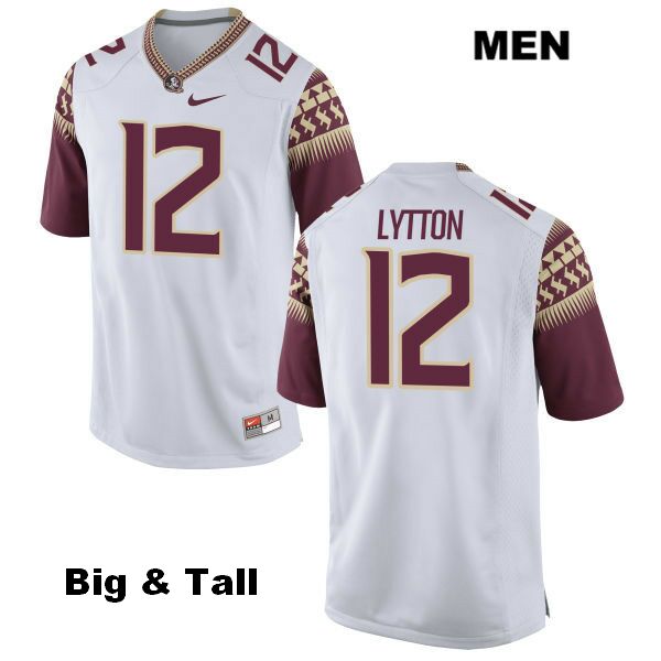 Men's NCAA Nike Florida State Seminoles #12 A.J. Lytton College Big & Tall White Stitched Authentic Football Jersey RSM0769WE